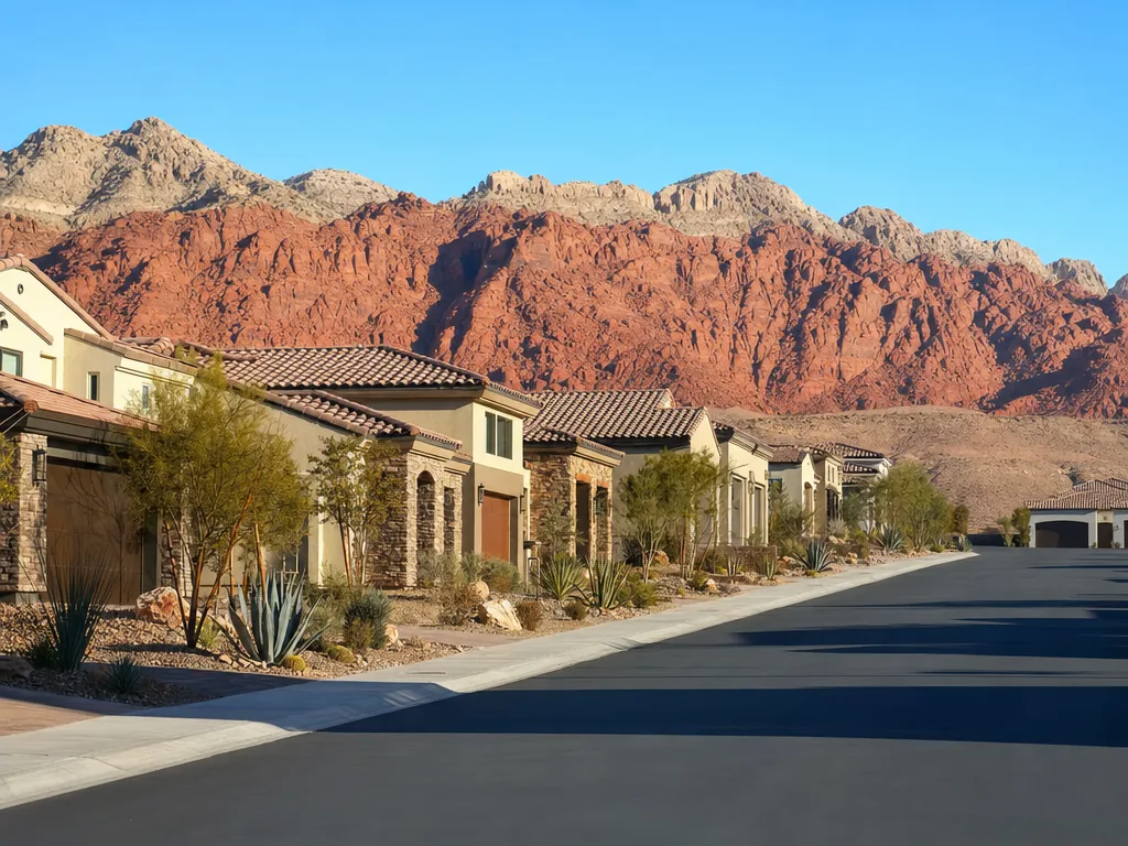 Nevada residential street in the Las Vegas service area